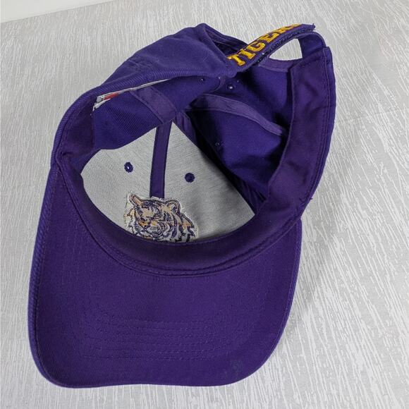 LSU Tigers Adjustable Purple Gold Hat SEC NCAA Baseball Cap Hook and Loop - Picture 5 of 6